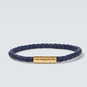 Tom Ford Navy and Gold Braided Bracelet
